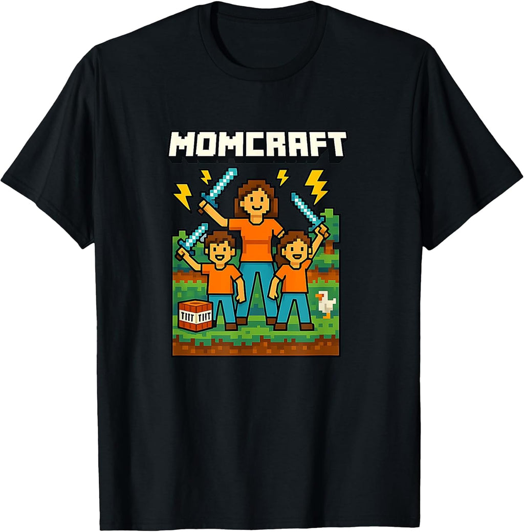 Momcraft Mom Gamer Mum Mother's Day Gift Idea - Adult & Kids T-Shirts, Sweatshirts & Hoodies apparel design preview 1