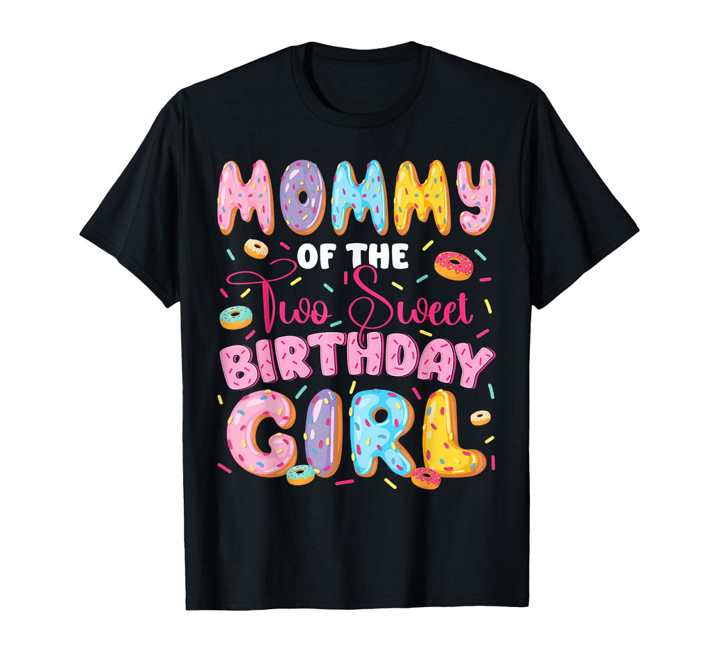 Mommy Two Sweet 2Nd Birthday Donut T-Shirt - Minimalist Print for Adults - T-Shirt, Sweatshirt, Hoodie