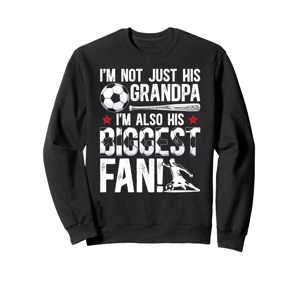 His Biggest Fan Soccer Grandpa Sweatshirt - Custom Art Print Men Women - T-Shirt, Sweatshirt, Hoodie