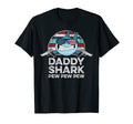 Daddy Shark Pew Pew Mens Pistol Guns T-Shirt - Streetwear Style for Adults - T-Shirt, Sweatshirt, Hoodie