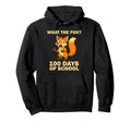 Funny Fox School Celebration What Fox 100 Hoodie - Streetwear Style Unisex - T-Shirt, Sweatshirt, Hoodie