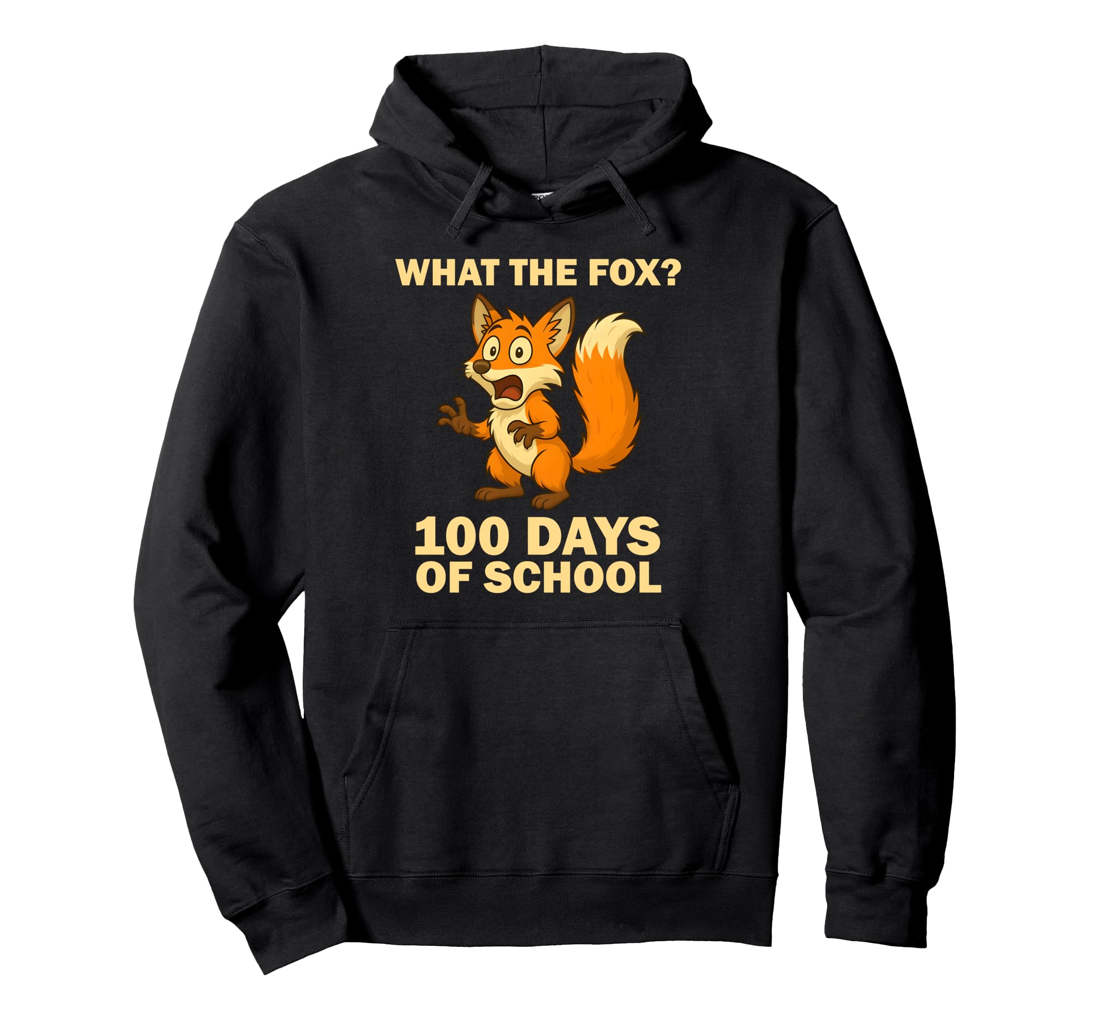 Funny Fox School Celebration What Fox 100 Hoodie - Streetwear Style Unisex - T-Shirt, Sweatshirt, Hoodie