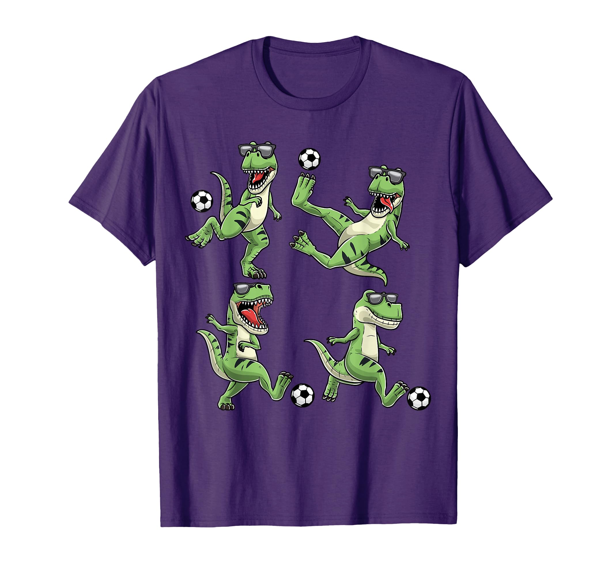 T Rex Playing Soccer Dinosaur Soccer T-Shirt - Streetwear Style Men Women - T-Shirt, Sweatshirt, Hoodie