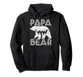 Papa Bear Family Dad Mountaineer Hiking Hoodie - Unique Graphic Men Women - T-Shirt, Sweatshirt, Hoodie