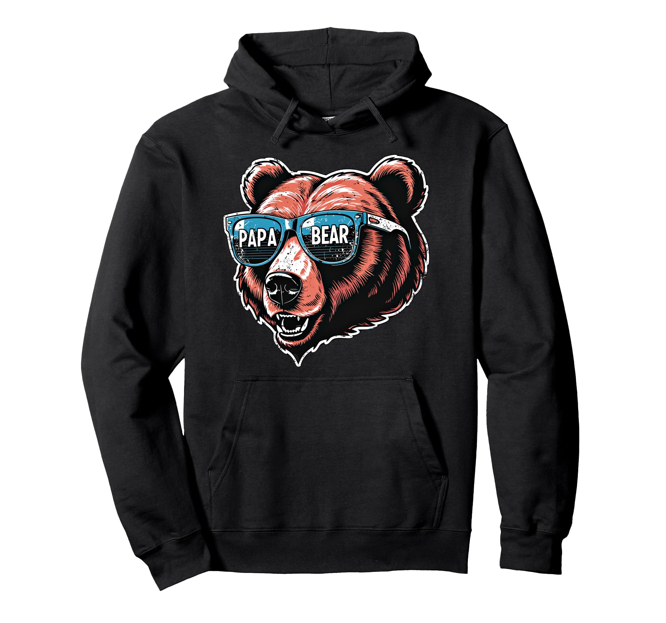 Papa Bear Husband Father Family Fathers Hoodie - Custom Art Print Unisex - T-Shirt, Sweatshirt, Hoodie