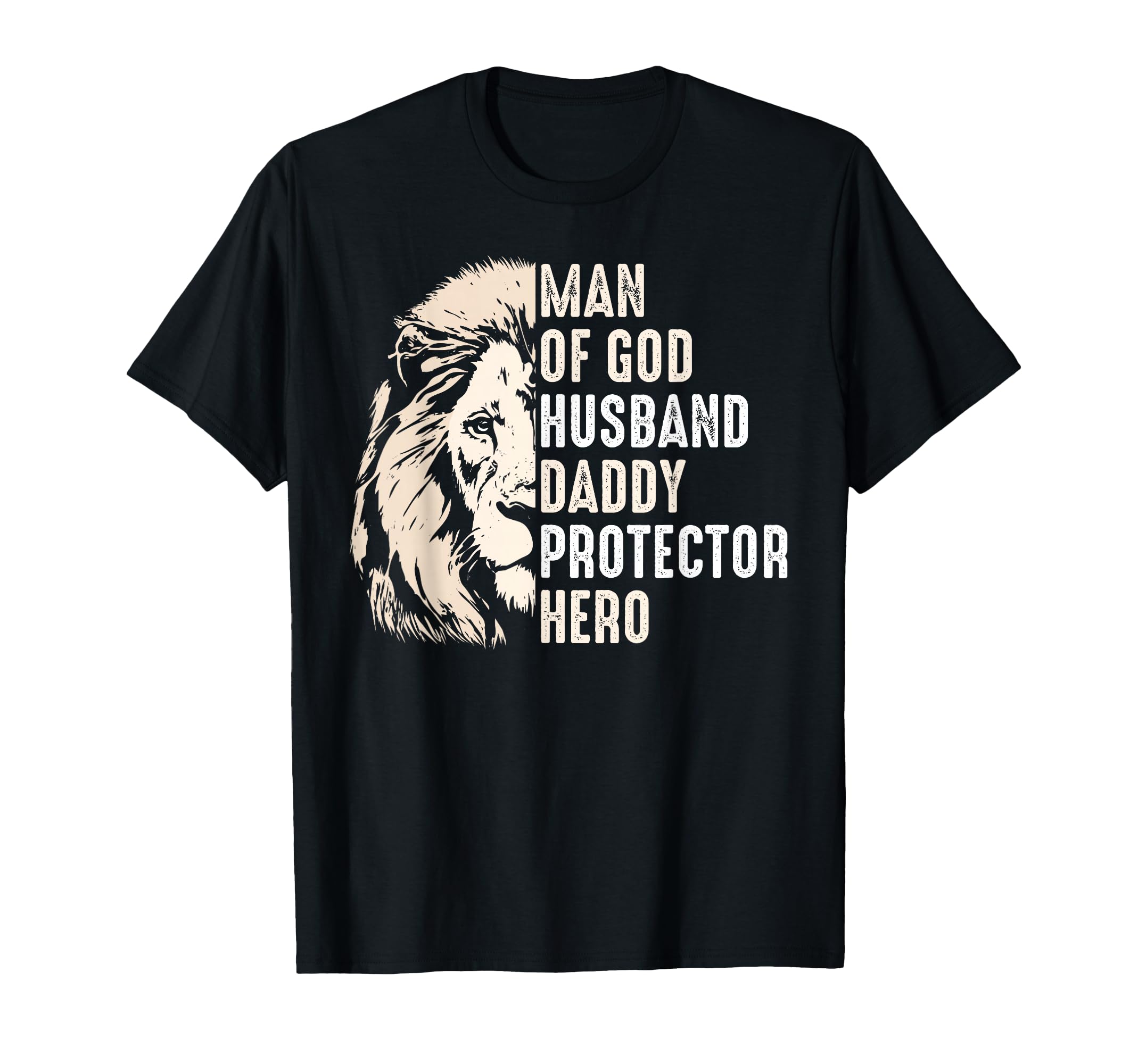 God Husband Daddy Protector Hero Lion T-Shirt - Graphic Print Unisex - T-Shirt, Sweatshirt, Hoodie