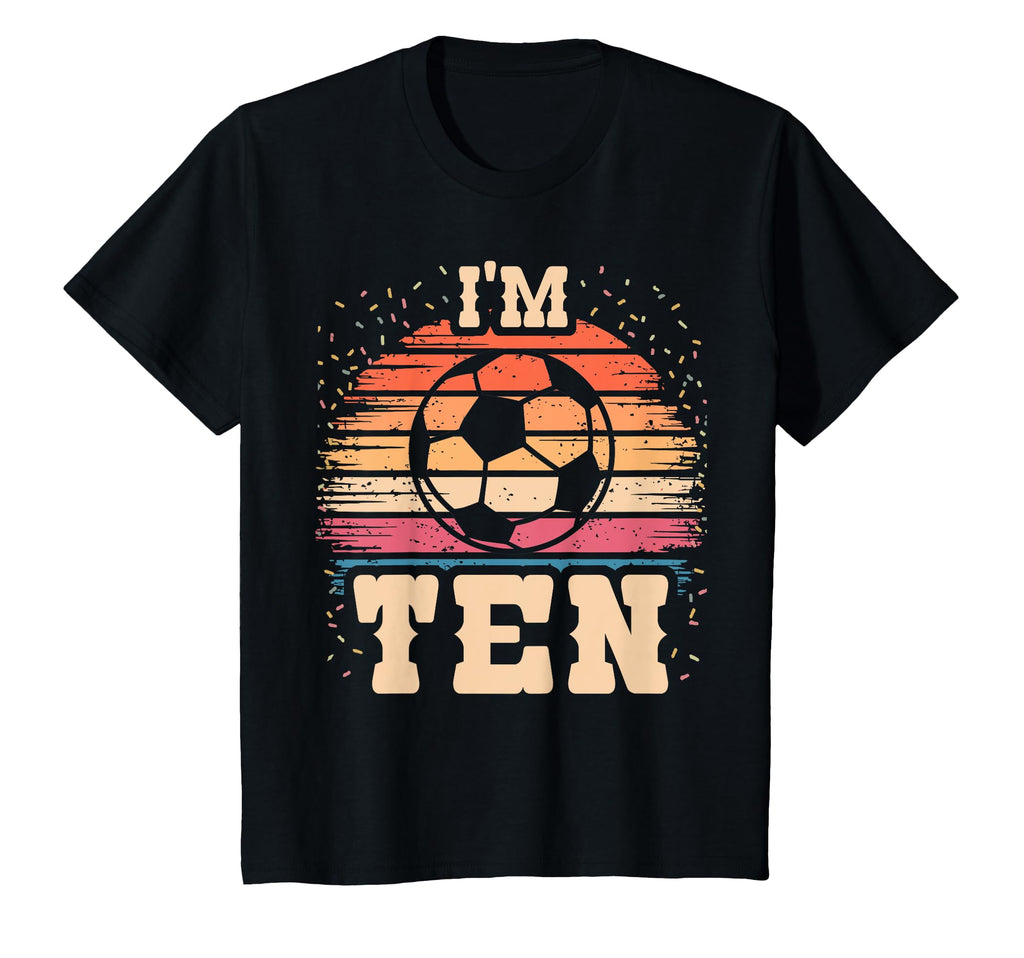 Soccer 10 Year Old Birthday 10Th Soccer T-Shirt - Aesthetic Graphic Unisex - T-Shirt, Sweatshirt, Hoodie