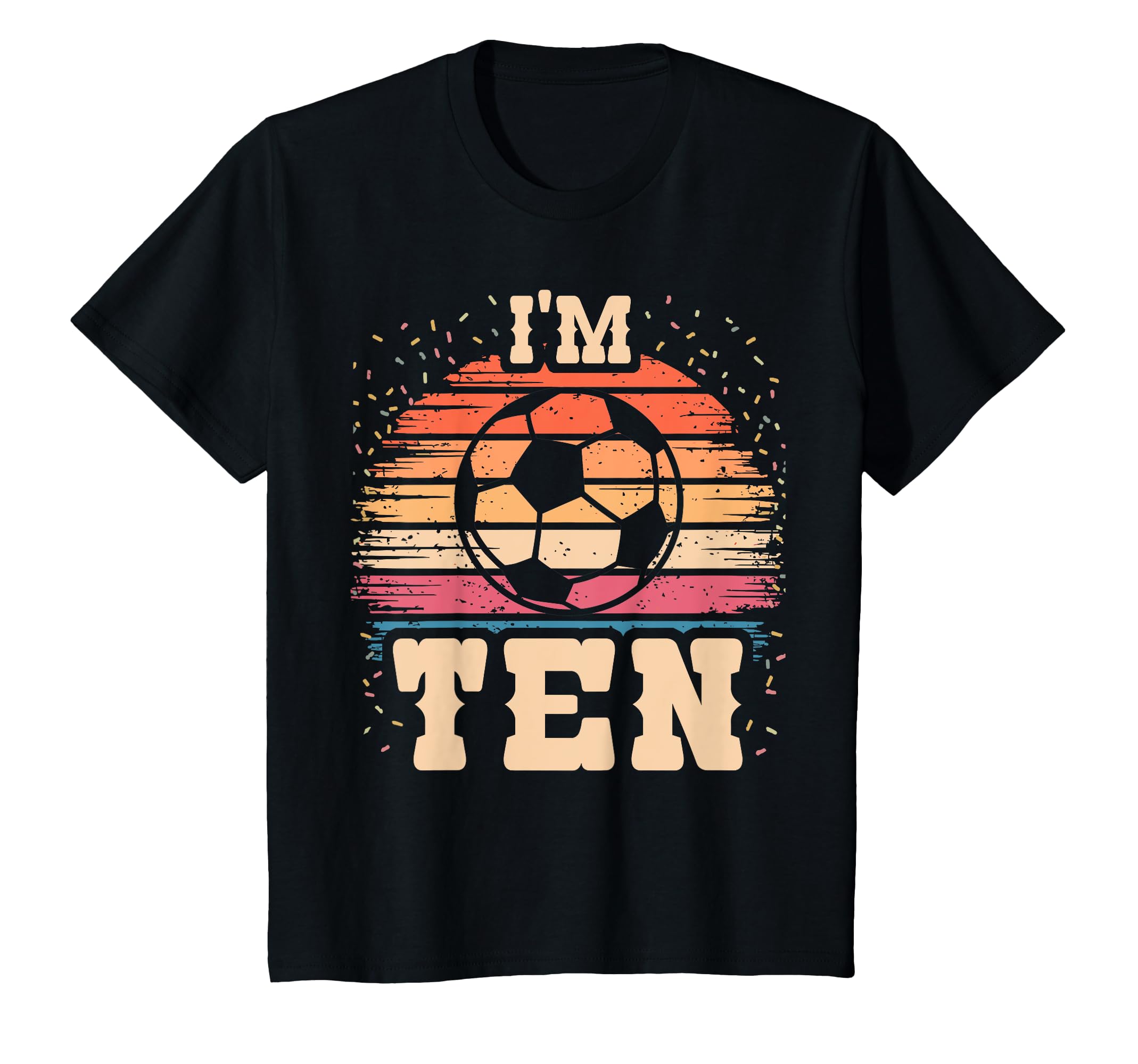 Soccer 10 Year Old Birthday 10Th Soccer T-Shirt - Aesthetic Graphic Unisex - T-Shirt, Sweatshirt, Hoodie