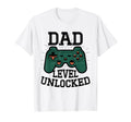 Dad Level Unlocked Video Gamer Fathers Day T-Shirt - Trendy Graphic Unisex - T-Shirt, Sweatshirt, Hoodie