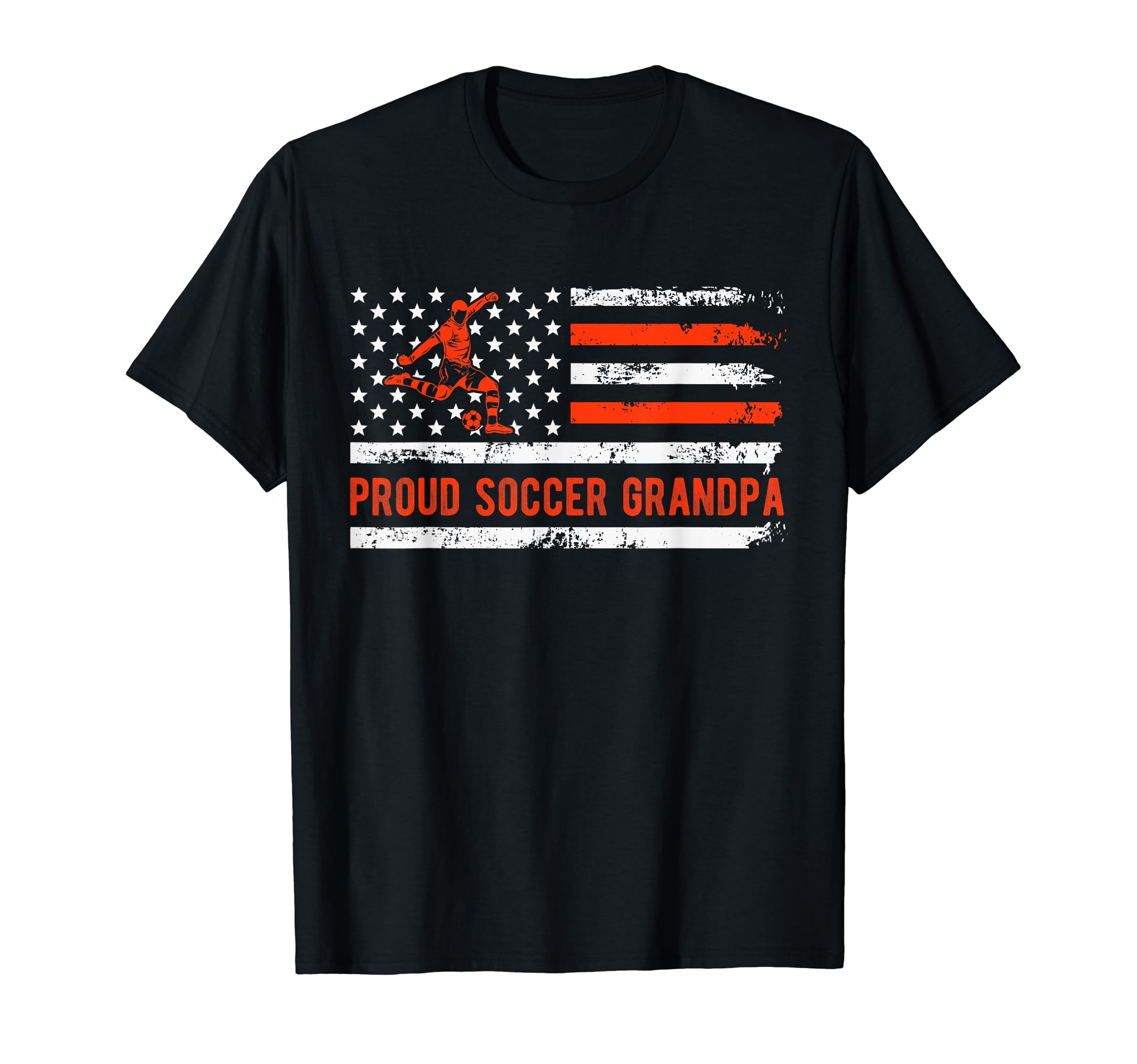 Proud Soccer Grandpa Usa Flag Family T-Shirt - Custom Art Print Men Women - T-Shirt, Sweatshirt, Hoodie