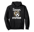 Soccer Stepmom Leopard Heart Matching Hoodie - Streetwear Style for Adults - T-Shirt, Sweatshirt, Hoodie