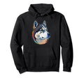 Siberian Husky Lover Colorful Art Dog Hoodie - Trendy Graphic for Adults - T-Shirt, Sweatshirt, Hoodie