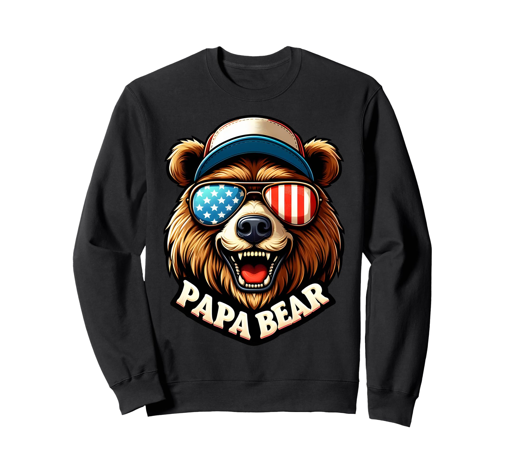 Papa Bear Gifts Funny Birthday Fun Gift Sweatshirt - Unique Graphic Unisex - T-Shirt, Sweatshirt, Hoodie