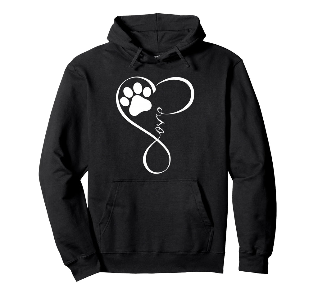 Dog Fun Pawprint Love Dogs Hoodies Hoodie - Aesthetic Graphic for Adults - T-Shirt, Sweatshirt, Hoodie