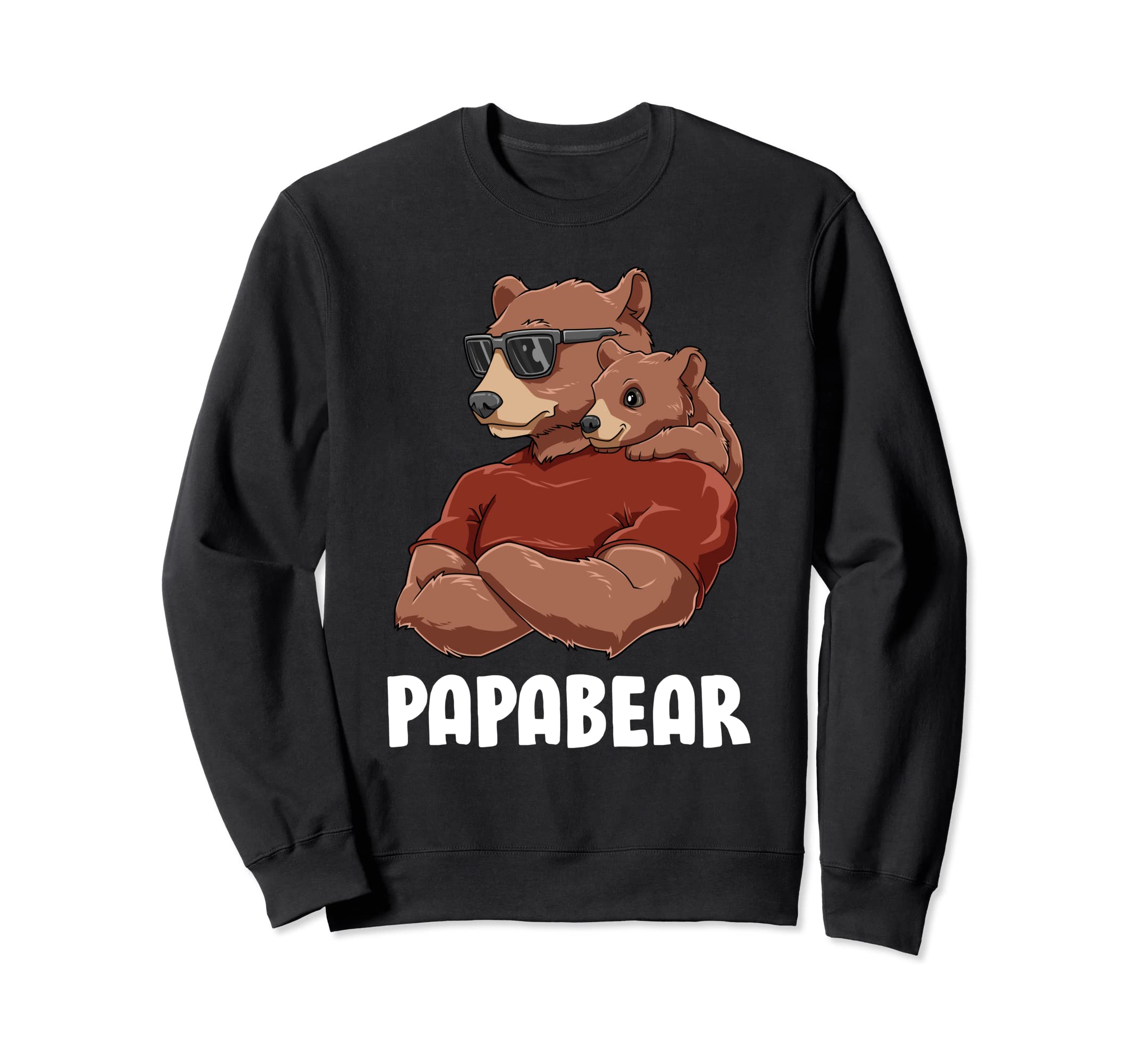 Papabear Father Daughter Son Papa Sweatshirt - Minimalist Print for Adults - T-Shirt, Sweatshirt, Hoodie