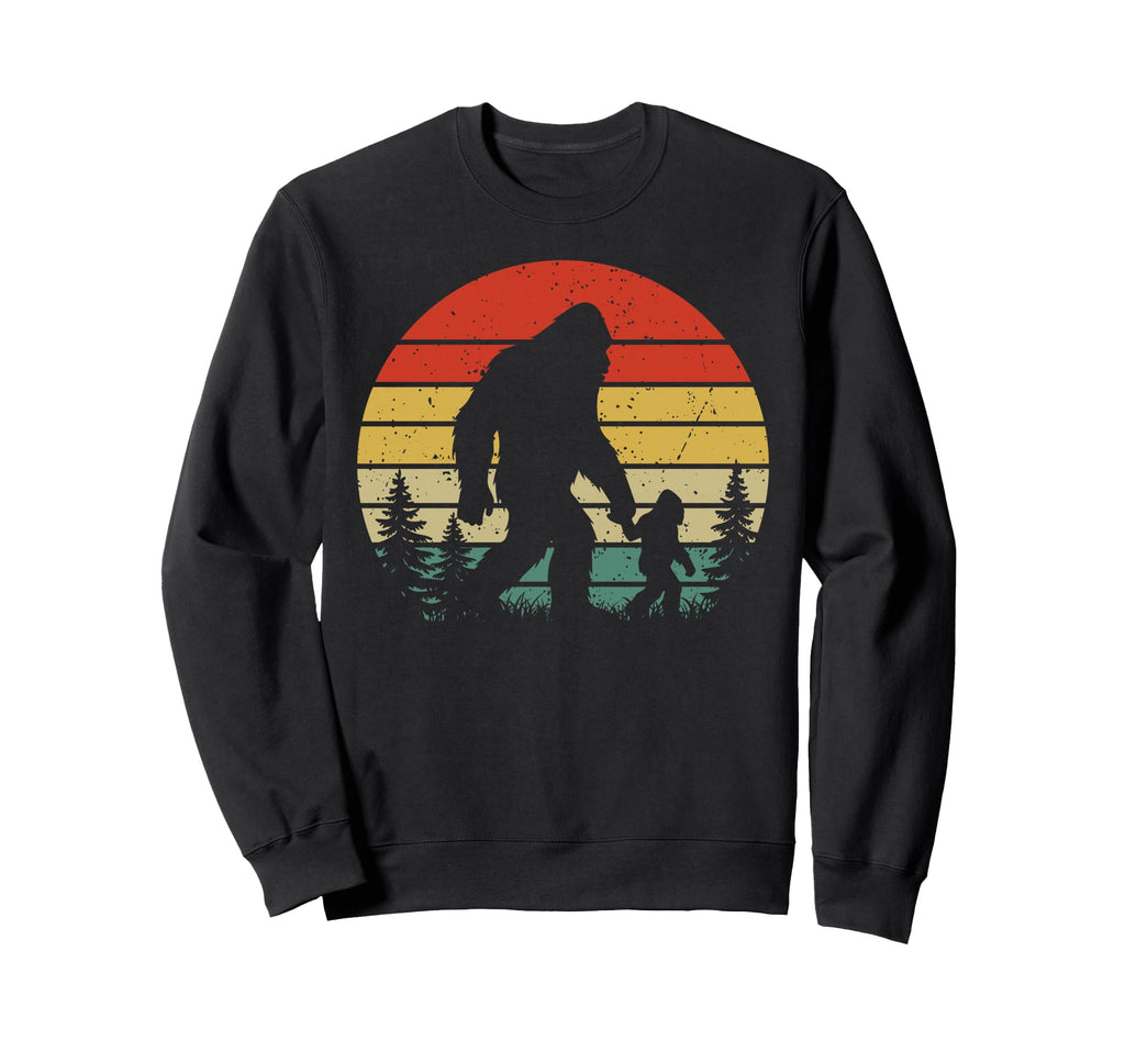 Bigfoot Dad Son Matching Family Fathers Sweatshirt - Unique Graphic Unisex - T-Shirt, Sweatshirt, Hoodie