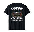 Proud Wife Air Force Veteran Military T-Shirt - Minimalist Print Unisex - T-Shirt, Sweatshirt, Hoodie