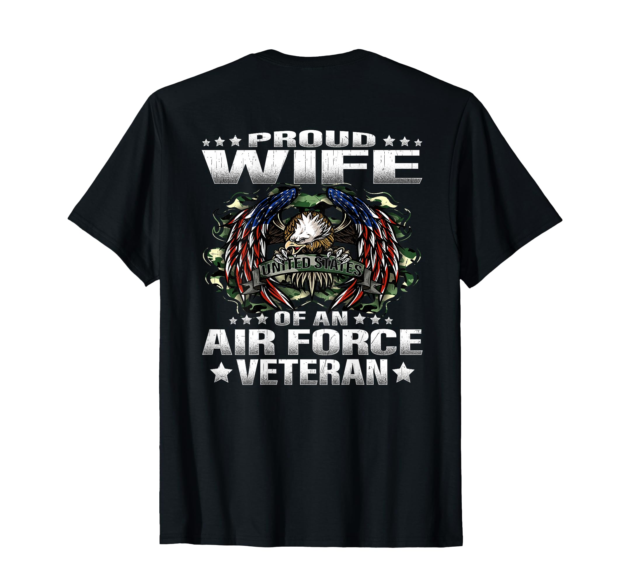 Proud Wife Air Force Veteran Military T-Shirt - Minimalist Print Unisex - T-Shirt, Sweatshirt, Hoodie
