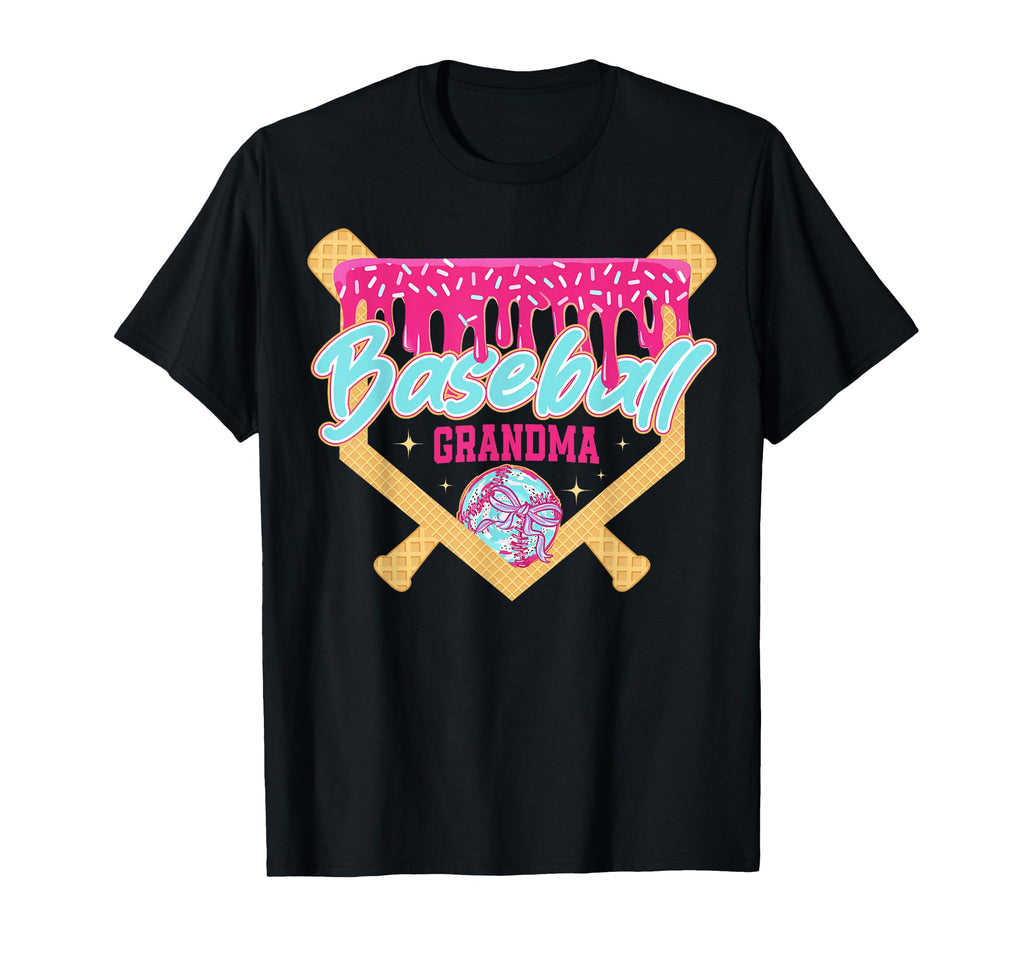 Baseball Grandma Drip Ice Cream Baseball T-Shirt - Trendy Graphic Unisex - T-Shirt, Sweatshirt, Hoodie