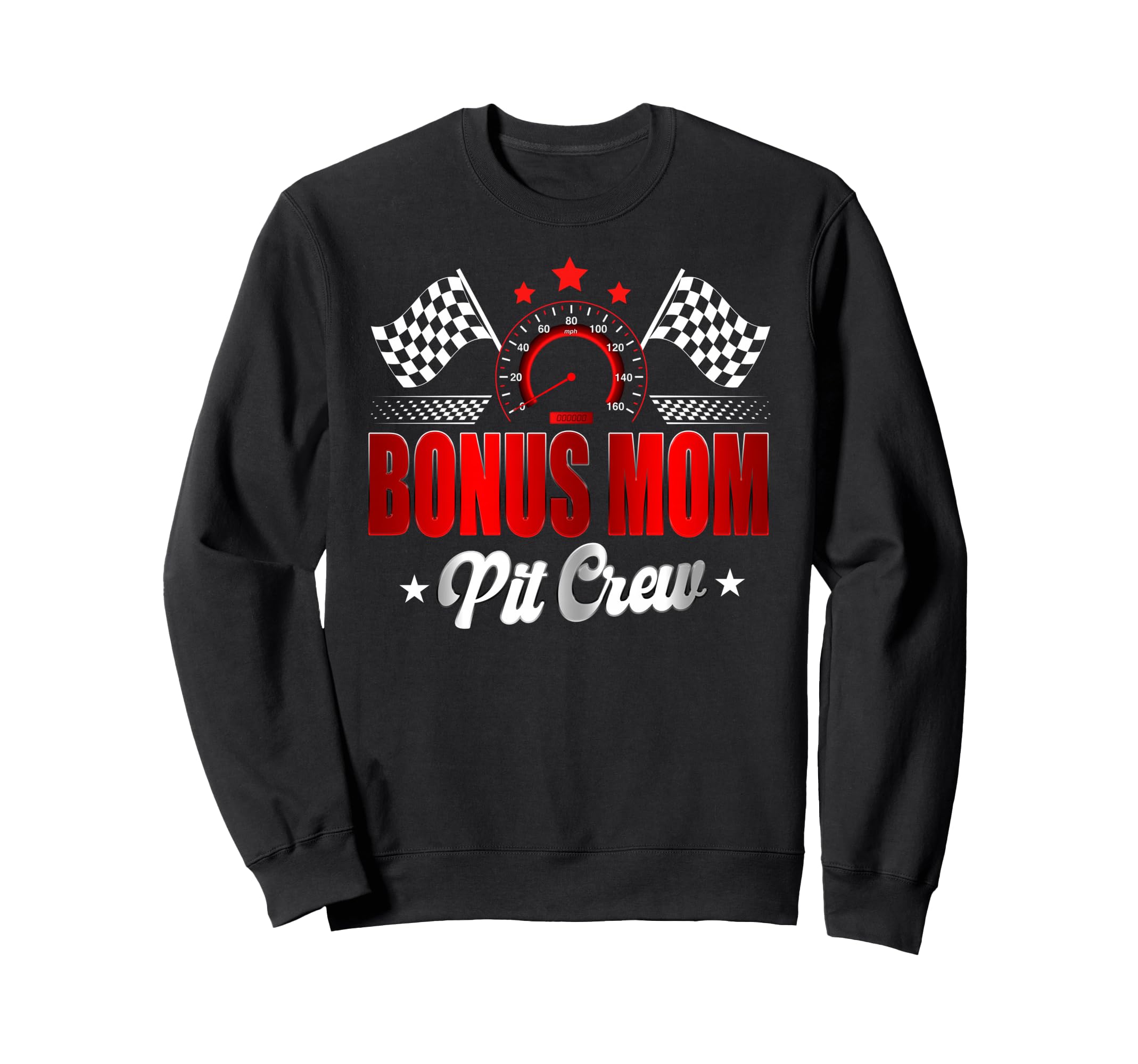 Bonus Mom Pit Crew Race Car Birthday Sweatshirt - Custom Art Print Unisex - T-Shirt, Sweatshirt, Hoodie