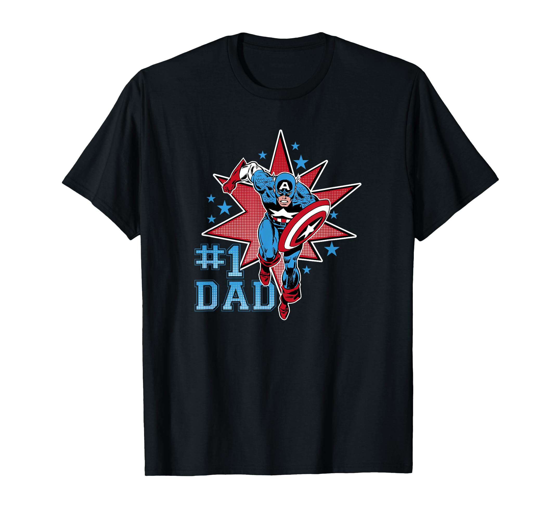Marvel Fathers Day Captain America 1 T-Shirt - Trendy Graphic for Adults - T-Shirt, Sweatshirt, Hoodie