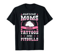 Awesome Moms Have Tattoos And Pitbulls T-Shirt - Trendy Graphic for Adults - T-Shirt, Sweatshirt, Hoodie