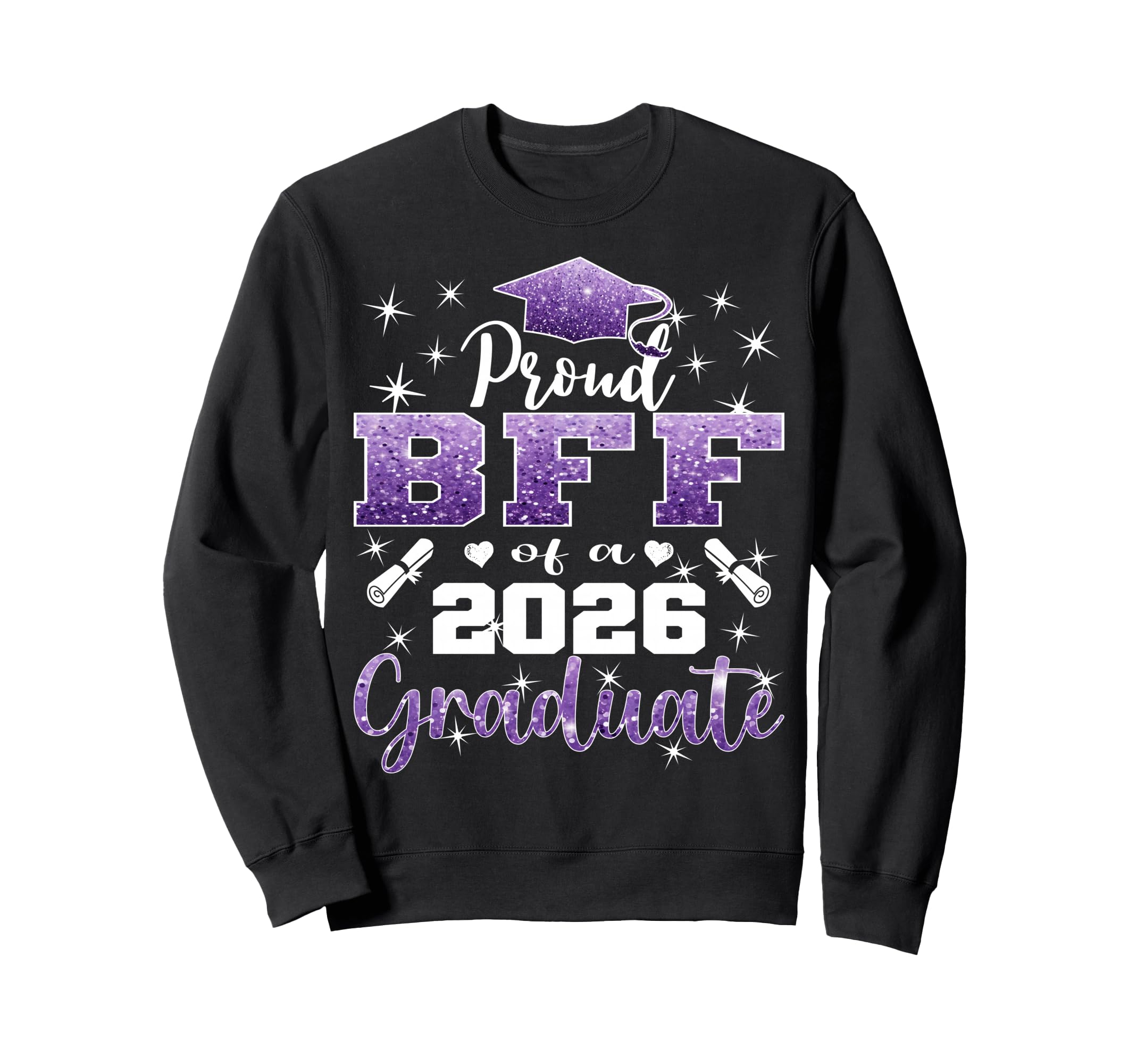 Super Proud Bff 2026 Graduate Sweatshirt - Minimalist Print for Adults - T-Shirt, Sweatshirt, Hoodie