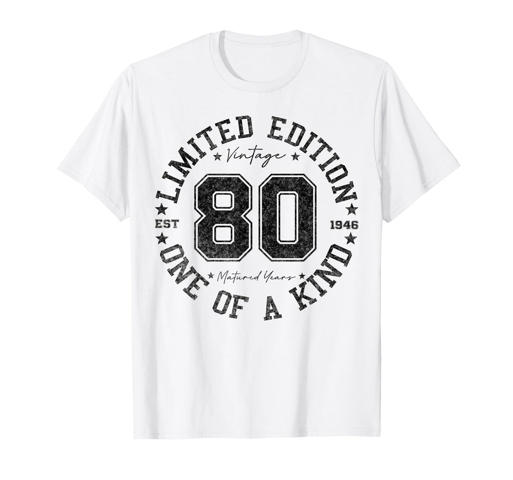 80 Year Old Gifts 1946 80Th Birthday T-Shirt - Unique Graphic for Adults - T-Shirt, Sweatshirt, Hoodie