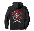 Mens Novelty Bearded Pirate Skull Hoodie - Casual Everyday Wear Men Women - T-Shirt, Sweatshirt, Hoodie