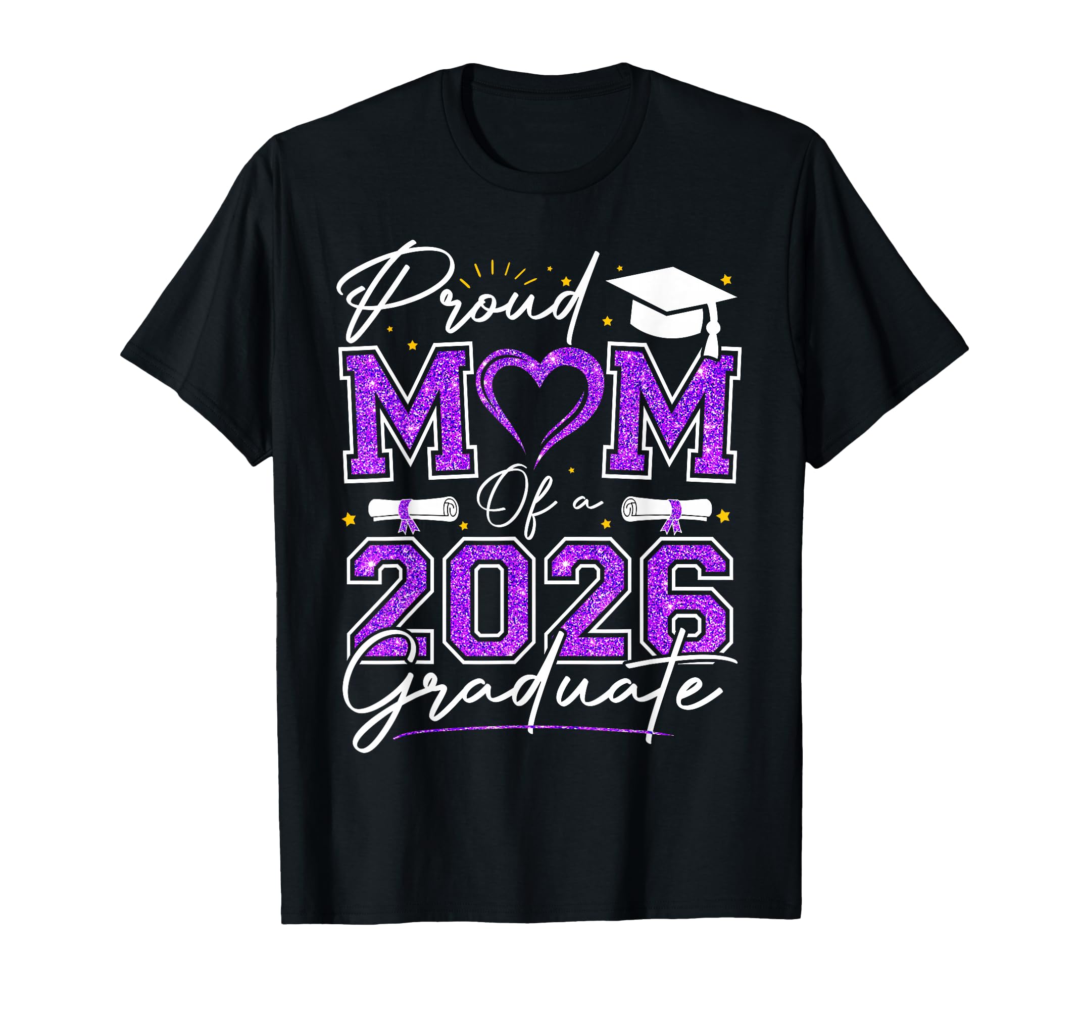 Proud Mom 2026 Graduate Senior 2026 T-Shirt - Custom Art Print Unisex - T-Shirt, Sweatshirt, Hoodie