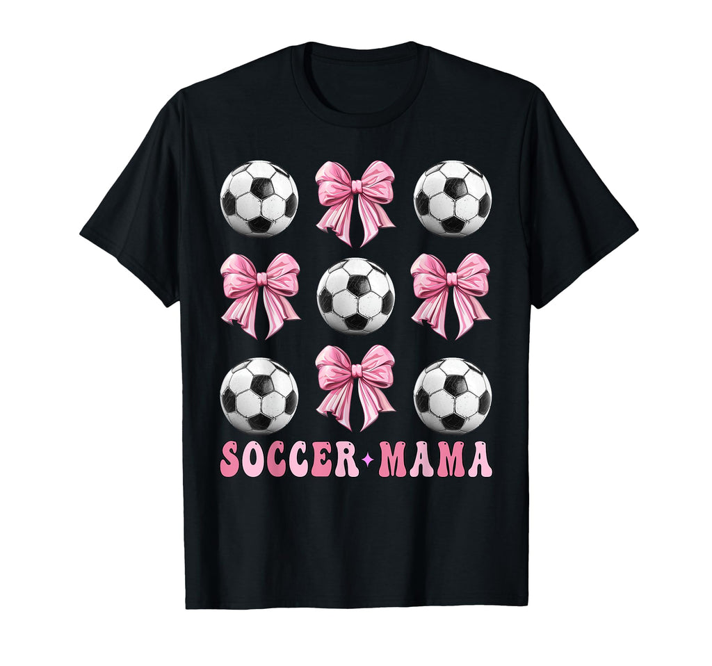 Soccer Mama Coquette Bow Soccer Lover T-Shirt - Novelty Apparel for Adults - T-Shirt, Sweatshirt, Hoodie