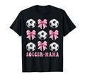 Soccer Mama Coquette Bow Soccer Lover T-Shirt - Novelty Apparel for Adults - T-Shirt, Sweatshirt, Hoodie