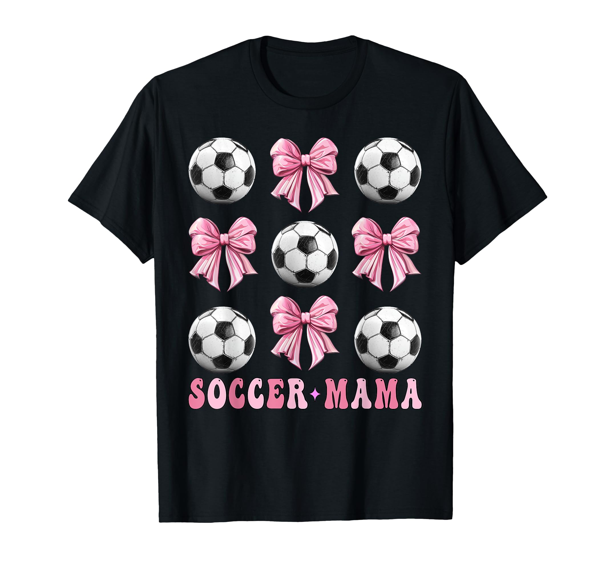 Soccer Mama Coquette Bow Soccer Lover T-Shirt - Novelty Apparel for Adults - T-Shirt, Sweatshirt, Hoodie
