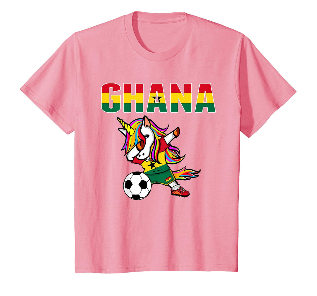 Dabbing Unicorn Ghana Soccer Fans Jersey T-Shirt - Graphic Print Men Women - T-Shirt, Sweatshirt, Hoodie