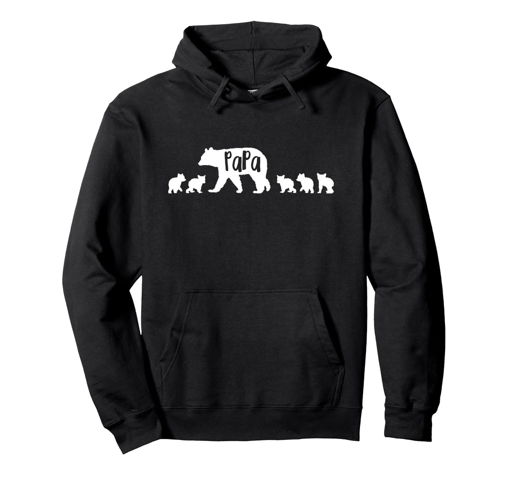 Papa Bear 5 Five Cubs Dad Father Gift Hoodie - Custom Art Print Unisex - T-Shirt, Sweatshirt, Hoodie