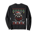 Raccoon Santa Hat Ugly Sweatshirt - Novelty Apparel Unisex - T-Shirt, Sweatshirt, Hoodie