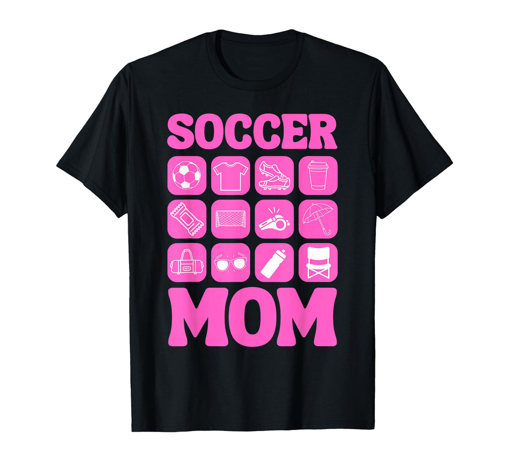 Soccer Mom Icons Soccer T-Shirt - Novelty Apparel for Adults - T-Shirt, Sweatshirt, Hoodie
