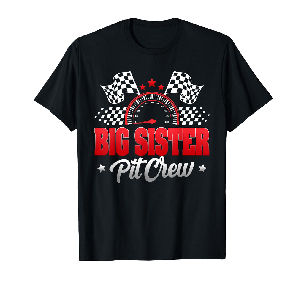 Big Sister Pit Crew Race Car T-Shirt - Custom Art Print for Adults - T-Shirt, Sweatshirt, Hoodie