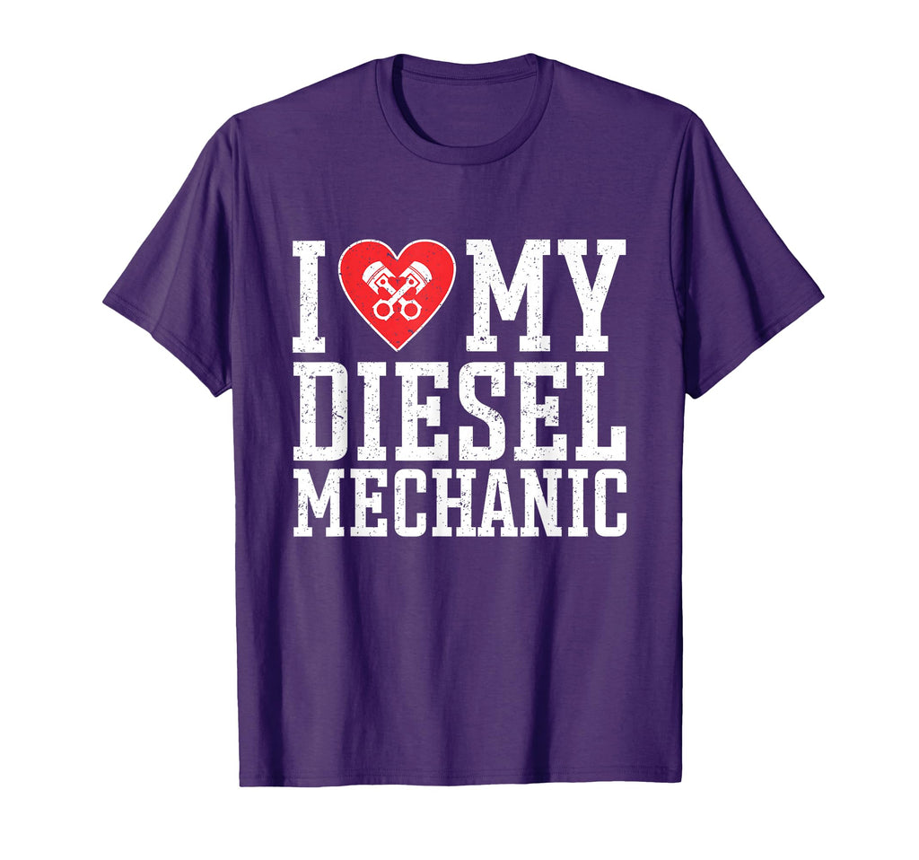 Mechanic I Love My Diesel Mechanic T-Shirt - Custom Art Print for Adults - T-Shirt, Sweatshirt, Hoodie