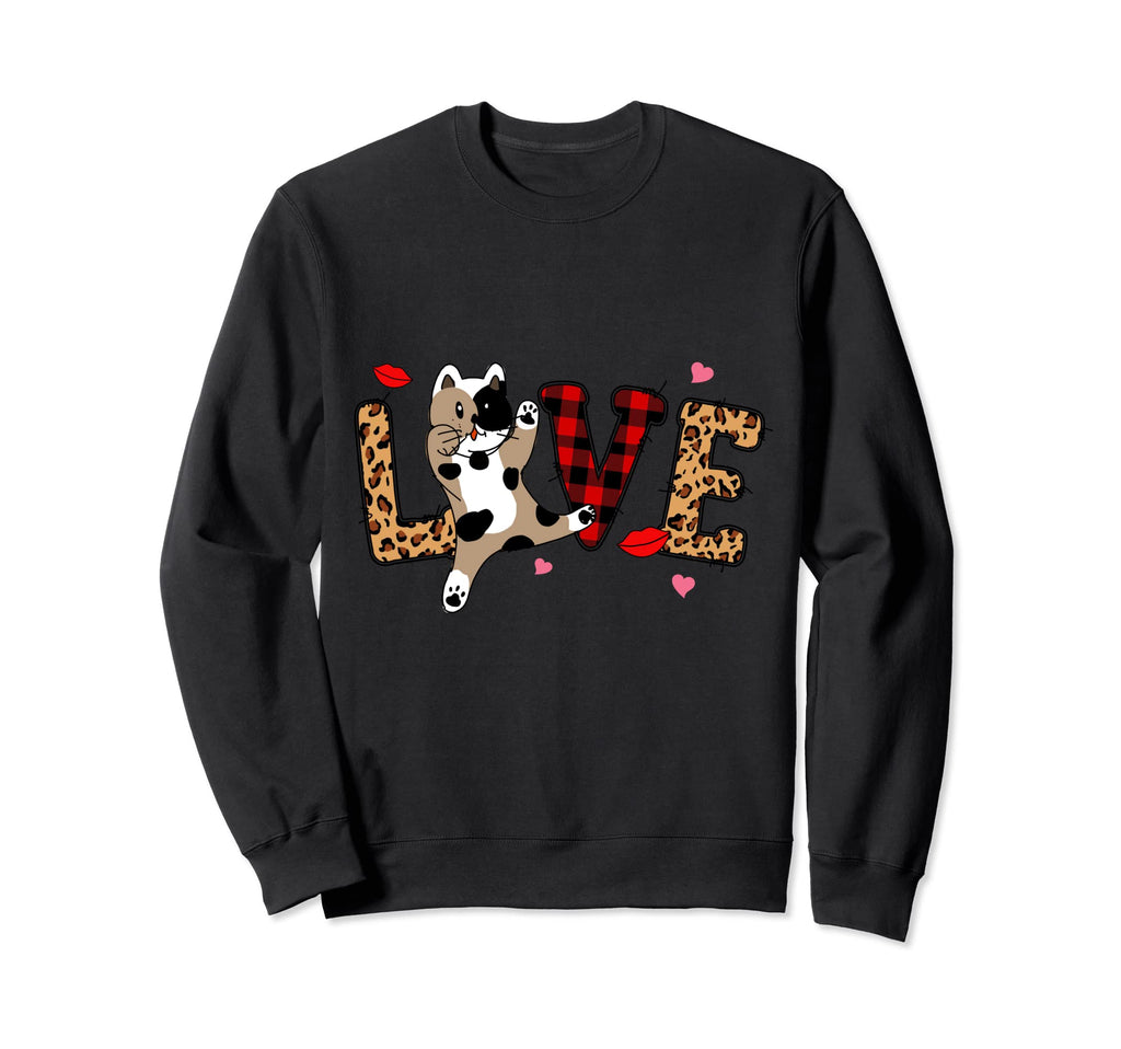 Love My Cat Kitty Kitten Sweatshirt - Casual Everyday Wear for Adults - T-Shirt, Sweatshirt, Hoodie
