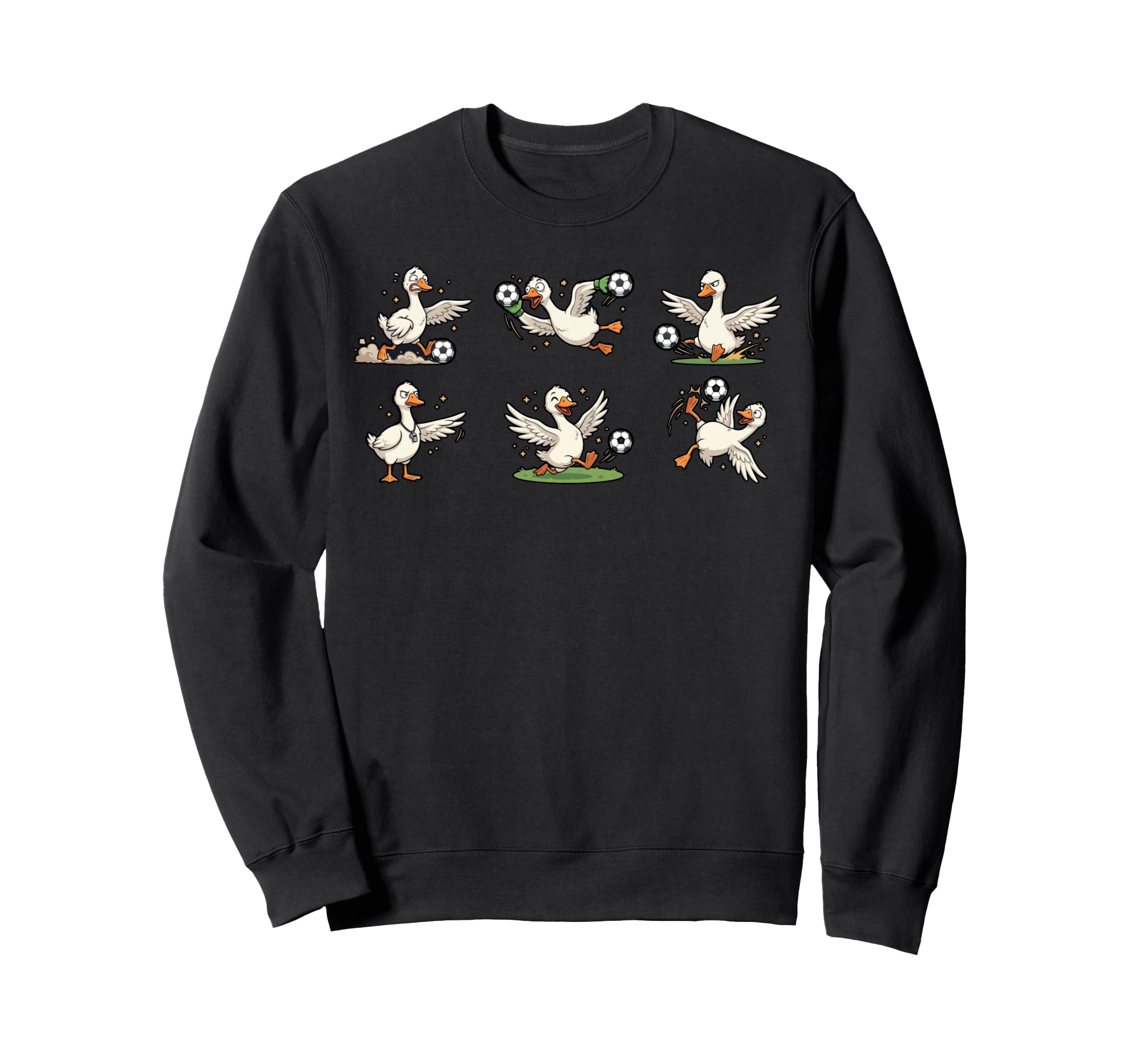 Silly Goose Playing Soccer Player Sweatshirt - Minimalist Print for Adults - T-Shirt, Sweatshirt, Hoodie