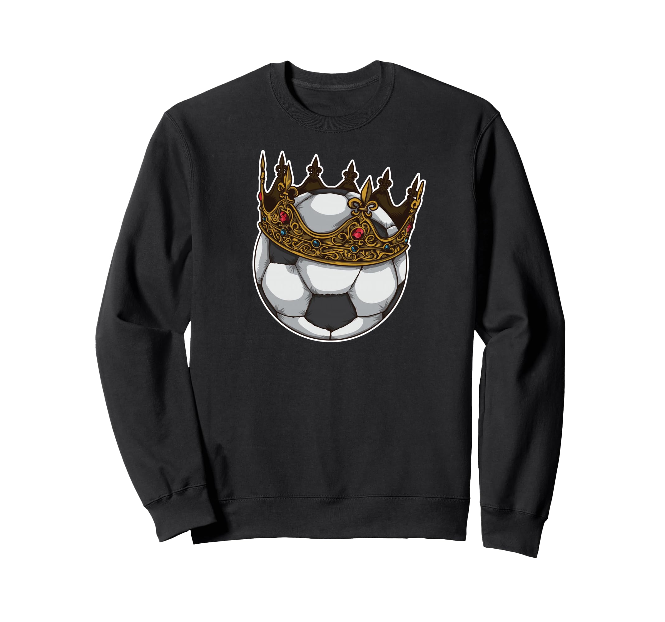 Soccer King Crown Best Player Award Sweatshirt - Unique Graphic for Adults - T-Shirt, Sweatshirt, Hoodie