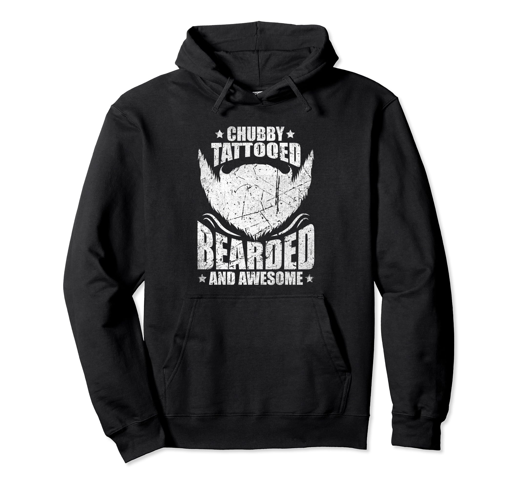 Chubby Tattooed Bearded And Awesome Hoodie - Custom Art Print Men Women - T-Shirt, Sweatshirt, Hoodie