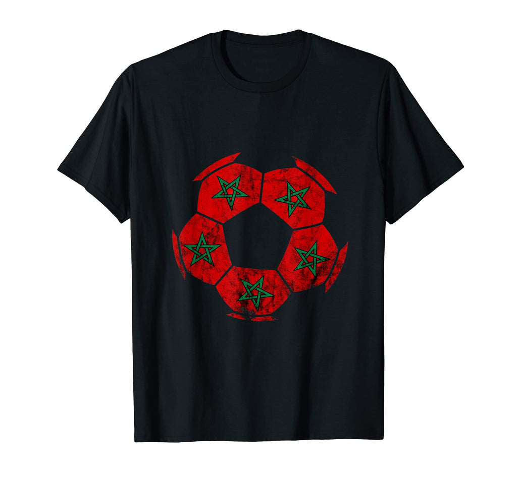 Moroccan Soccer Ball Moroccan Flag T-Shirt - Custom Art Print Unisex - T-Shirt, Sweatshirt, Hoodie