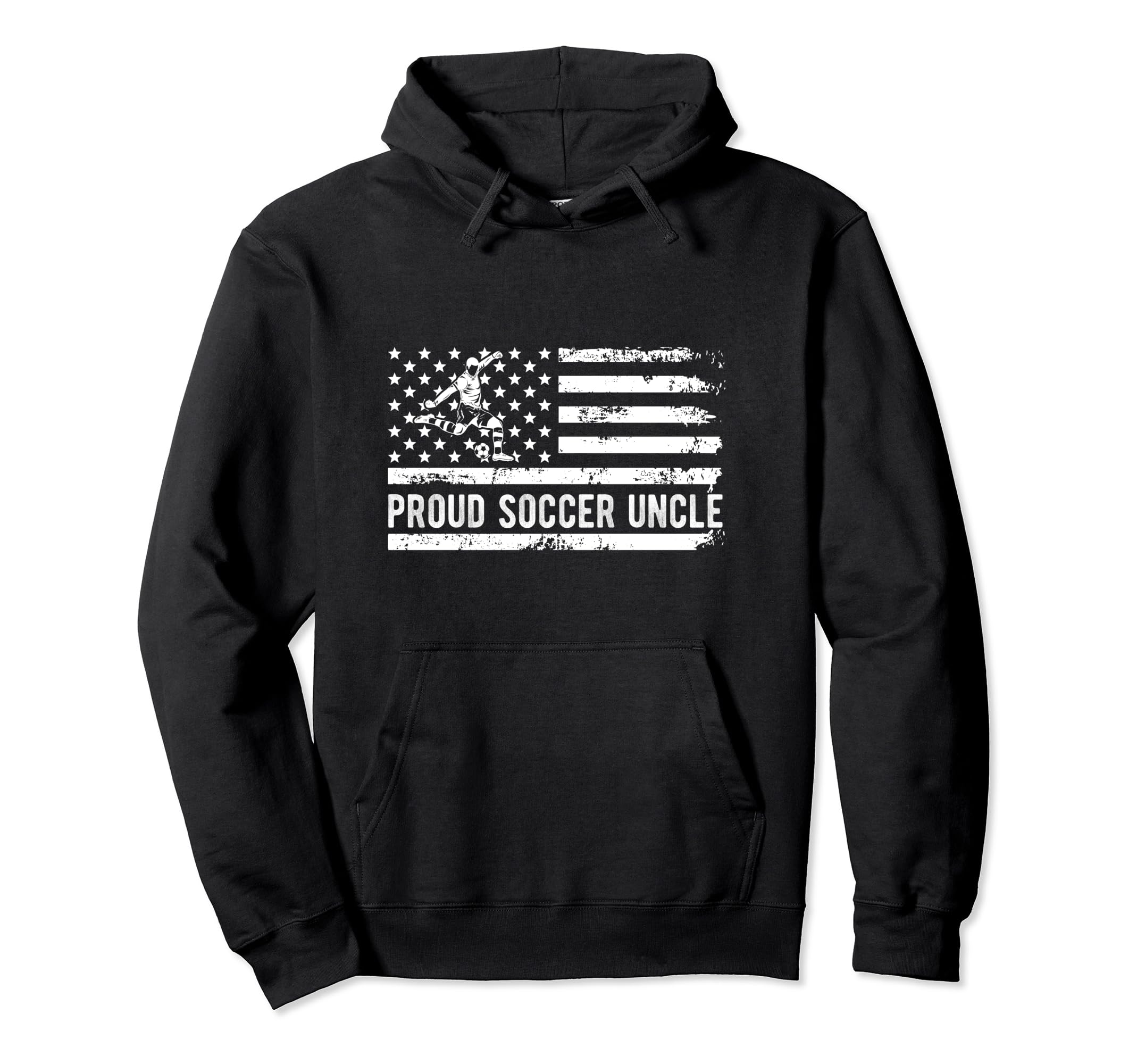 Proud Soccer Uncle Usa Flag Family Football Hoodie - Graphic Print Unisex - T-Shirt, Sweatshirt, Hoodie