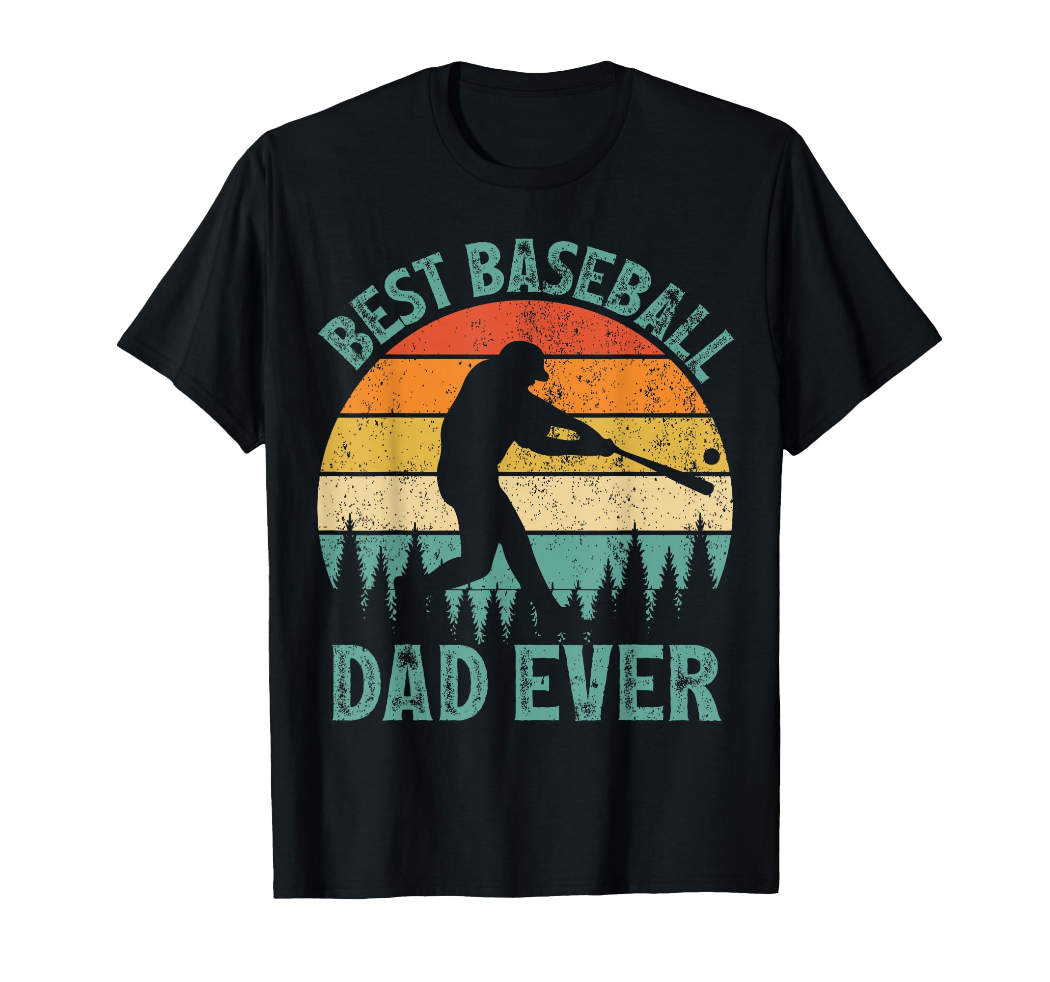 Funny Best Baseball Dad Ever Fathers Day T-Shirt - Custom Art Print Unisex - T-Shirt, Sweatshirt, Hoodie