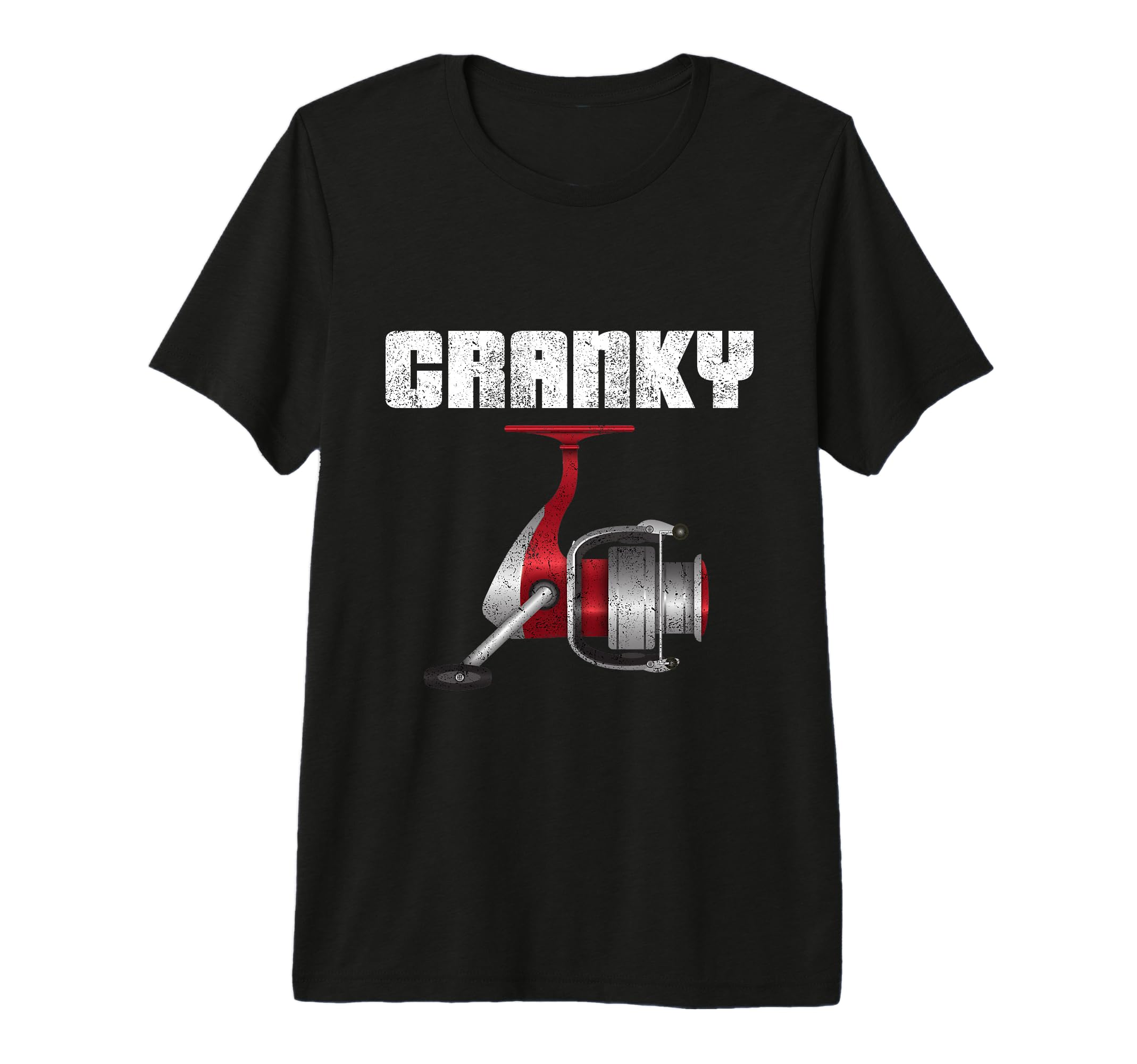 Funny Fishing Cranky Fishing Reel T-Shirt - Minimalist Print Men Women - T-Shirt, Sweatshirt, Hoodie