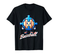Baseball Autism Awareness Love Dad Mom T-Shirt - Custom Art Print Unisex - T-Shirt, Sweatshirt, Hoodie