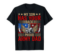 Proud Military Dad American Usa Flag T-Shirt - Novelty Apparel for Adults - T-Shirt, Sweatshirt, Hoodie