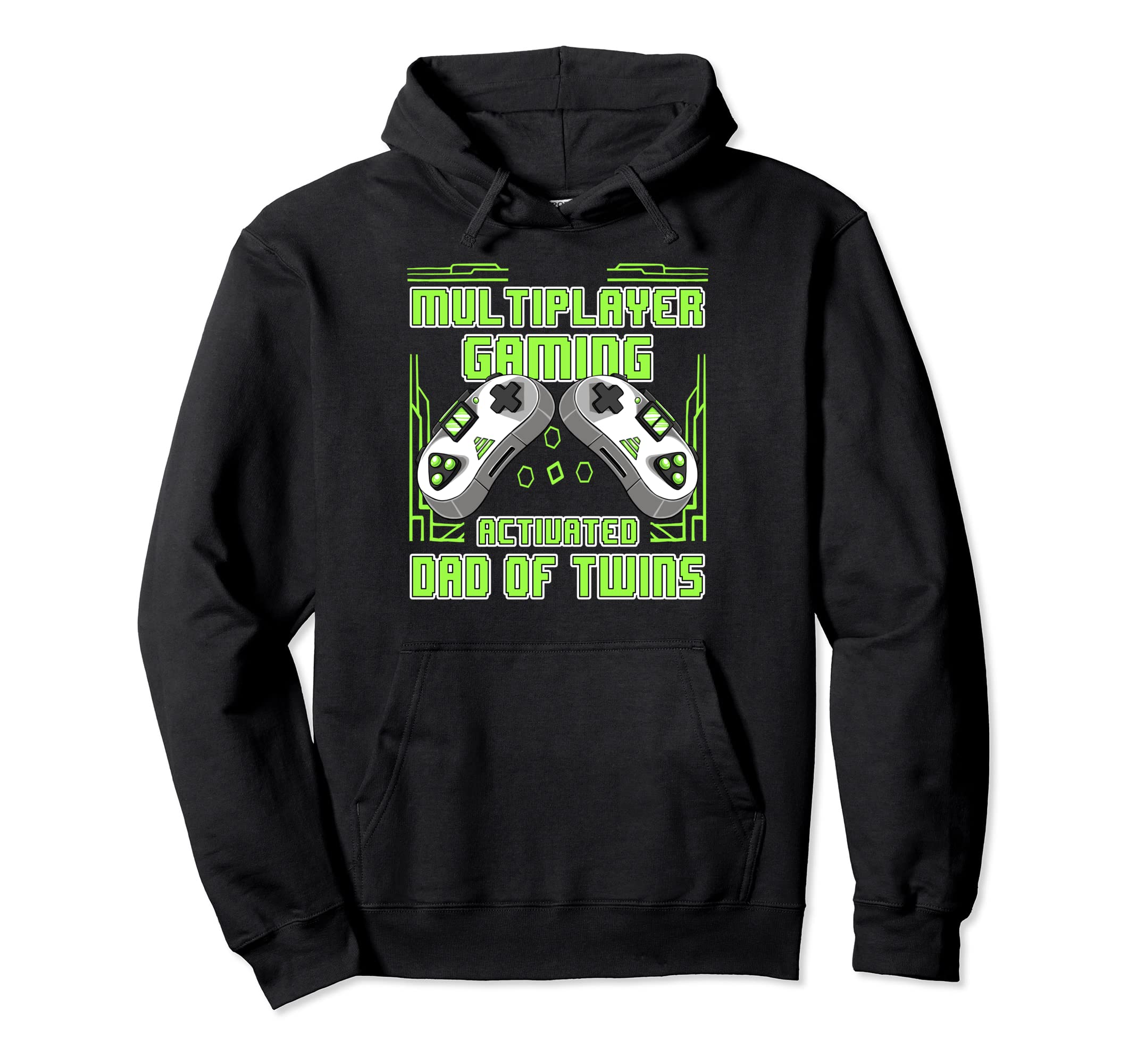 Multiplayer Gaming Dad Twins Video Gamer Hoodie - Novelty Apparel Unisex - T-Shirt, Sweatshirt, Hoodie